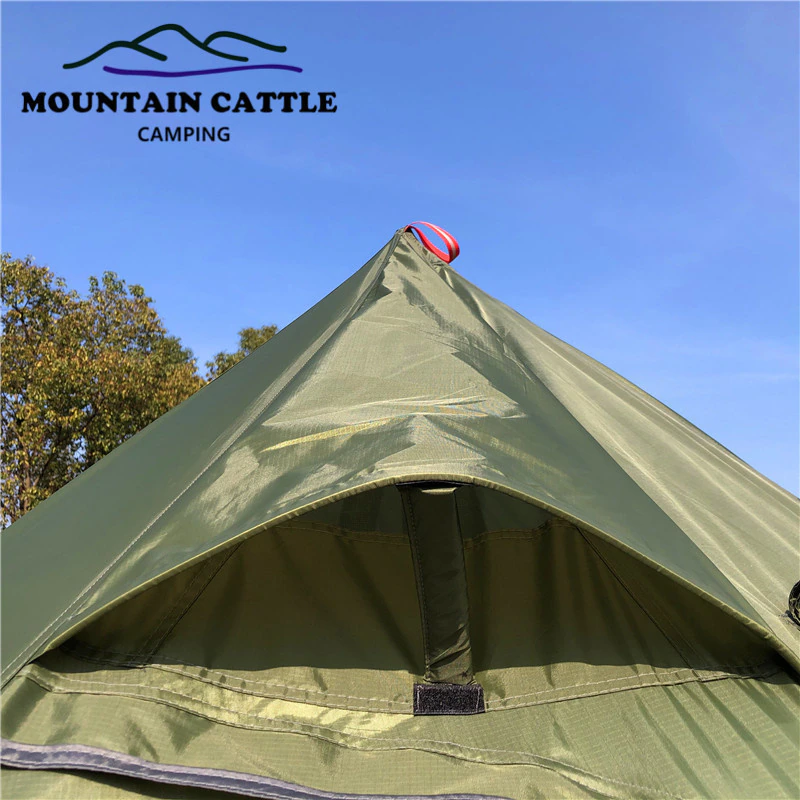 Cheap Goat Tents Ultralight Camping Pyramid Tent 3 4 Person 210T Large Rodless Teepee Tents for Family Team Outdoor Backpacking Camping Hiking Tents 